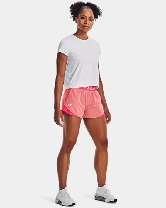 Women's UA Play Up 3.0 Twist Shorts, Pink, pdpMainDesktop image number 2